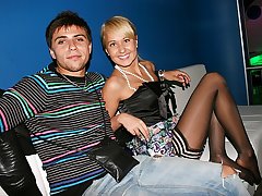 Public fuck with gf in fishnets
